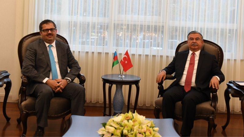 Bakan Yılmaz, Azerbaycan Büyükelçisi İbrahim’i kabul etti
